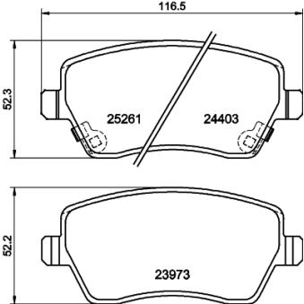Jeu de 4 plaquettes de frein avant MINTEX OEM D10601HA0A Jeu de 4 plaquettes de frein avant MINTEX OEM D10601HA0A