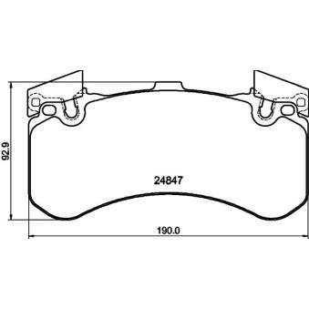 Jeu de 4 plaquettes de frein avant MINTEX OEM 4H0698151J