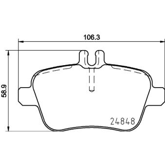 Jeu de 4 plaquettes de frein arrière MINTEX OEM 440605DA0B