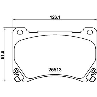 Jeu de 4 plaquettes de frein avant MINTEX OEM 581013MA11