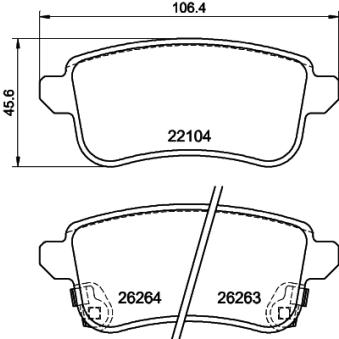 Jeu de 4 plaquettes de frein arrière MINTEX OEM 440606659R