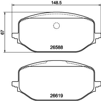 Jeu de 4 plaquettes de frein avant MINTEX OEM 1647880280