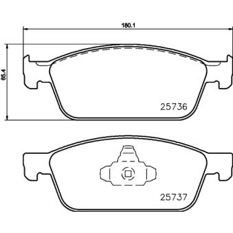 Jeu de 4 plaquettes de frein avant MINTEX OEM EJ7Z2001A