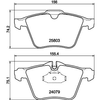 Jeu de 4 plaquettes de frein avant MINTEX OEM T2R10202