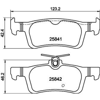Jeu de 4 plaquettes de frein arrière MINTEX OEM 1647875680