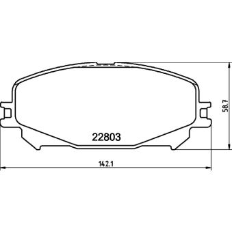 Jeu de 4 plaquettes de frein avant MINTEX OEM 7711946208