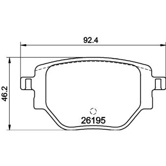 Jeu de 4 plaquettes de frein arrière MINTEX OEM 1681449980