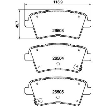 Jeu de 4 plaquettes de frein arrière MINTEX OEM 58302D4A75