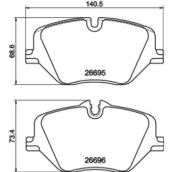 Jeu de 4 plaquettes de frein avant MINTEX MDB3528