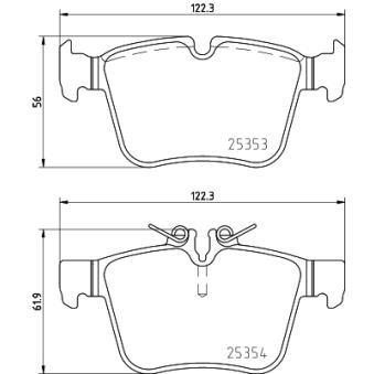 Jeu de 4 plaquettes de frein arrière MINTEX OEM A0084201420