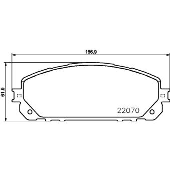 Jeu de 4 plaquettes de frein avant MINTEX OEM 53392523