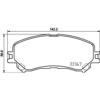 Jeu de 4 plaquettes de frein avant MINTEX OEM 410606124R