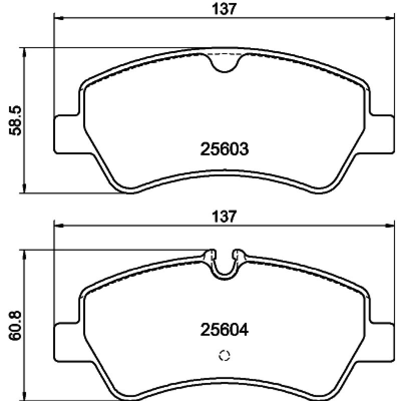 Jeu de 4 plaquettes de frein arrière MINTEX MDB3912 - Visuel 1
