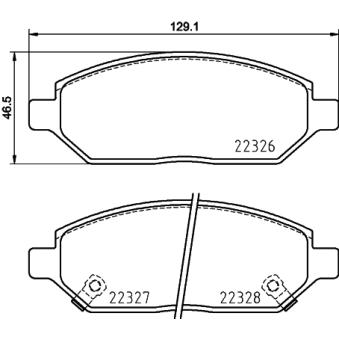 Jeu de 4 plaquettes de frein avant MINTEX OEM 42439338