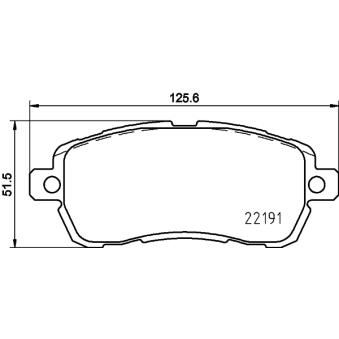 Jeu de 4 plaquettes de frein avant MINTEX OEM G1B52001AA