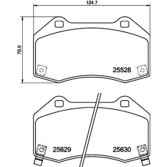 Jeu de 4 plaquettes de frein avant MINTEX OEM NGY03328Z
