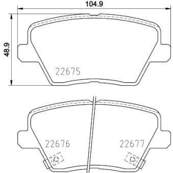 Jeu de 4 plaquettes de frein arrière MINTEX MDB4034