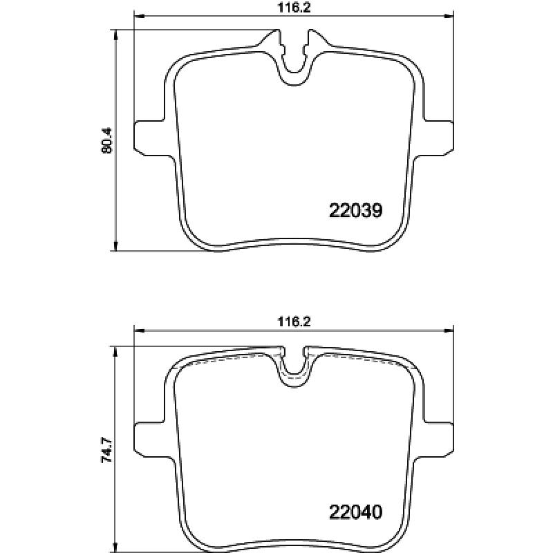 Jeu de 4 plaquettes de frein arrière MINTEX MDB4052 - Visuel 1