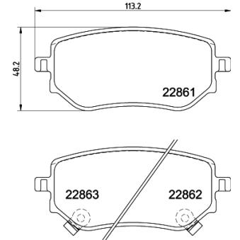 Jeu de 4 plaquettes de frein arrière MINTEX OEM D40605JU0A
