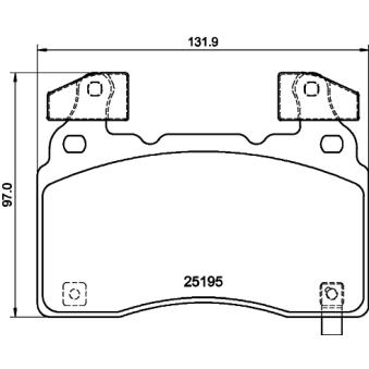 Jeu de 4 plaquettes de frein avant MINTEX OEM 22976409