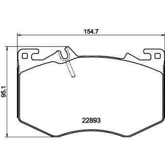 Jeu de 4 plaquettes de frein avant MINTEX OEM 0004208302