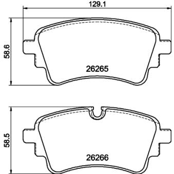 Jeu de 4 plaquettes de frein arrière MINTEX OEM 8W0698451AF