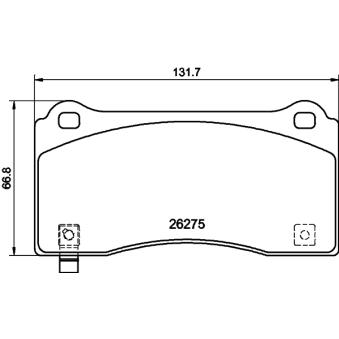 Jeu de 4 plaquettes de frein avant MINTEX OEM 800824000A