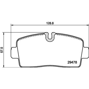 Jeu de 4 plaquettes de frein arrière MINTEX [MDB4343]