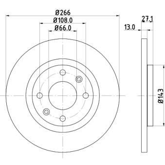 Jeu de 2 disques de frein avant MINTEX OEM 424982