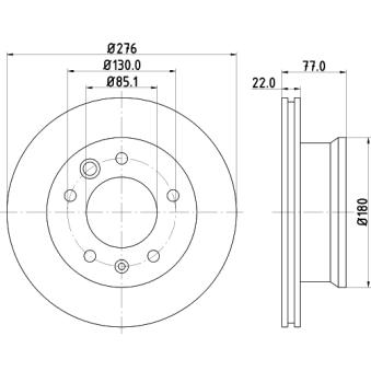 Jeu de 2 disques de frein avant MINTEX OEM 9024210312