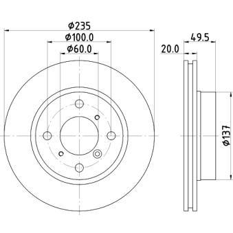 Jeu de 2 disques de frein avant MINTEX OEM 5531161G02