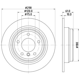 Jeu de 2 disques de frein arrière MINTEX OEM 34211163835