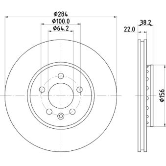 Jeu de 2 disques de frein avant MINTEX OEM SDB100940