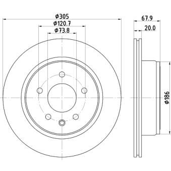 Jeu de 2 disques de frein arrière MINTEX OEM JLM11904