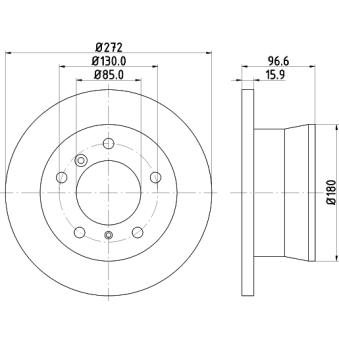 Jeu de 2 disques de frein arrière MINTEX OEM 9024230412