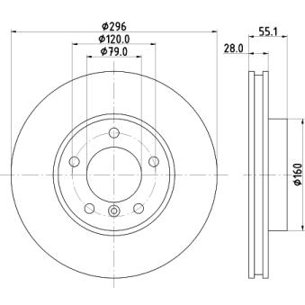 Jeu de 2 disques de frein avant MINTEX [MDC1202]