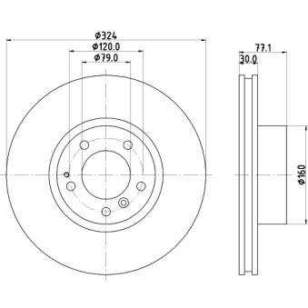 Jeu de 2 disques de frein avant MINTEX OEM 34111161086