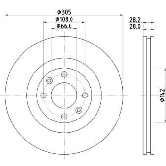 Jeu de 2 disques de frein avant MINTEX OEM 4249G8