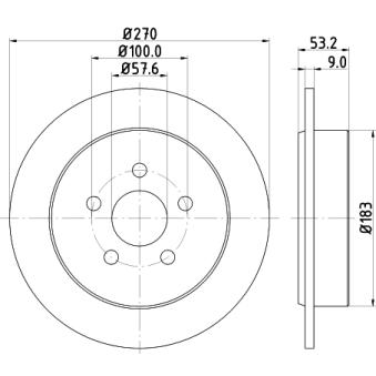 Jeu de 2 disques de frein arrière MINTEX OEM 04509553AB