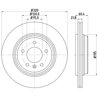 Jeu de 2 disques de frein arrière MINTEX OEM 34201168073