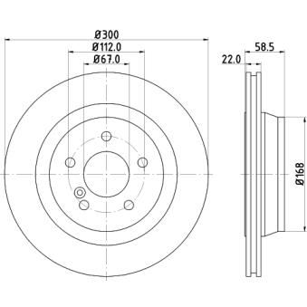 Jeu de 2 disques de frein arrière MINTEX OEM A2204230212