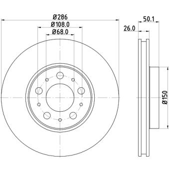 Jeu de 2 disques de frein avant MINTEX OEM 31471830