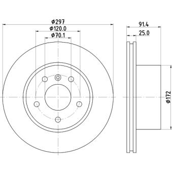 Jeu de 2 disques de frein avant MINTEX OEM ANR4582 Jeu de 2 disques de frein avant MINTEX OEM ANR4582