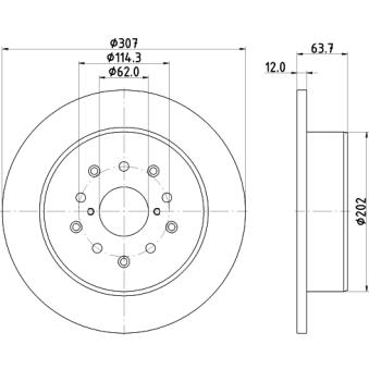 Jeu de 2 disques de frein arrière MINTEX OEM 4243153011