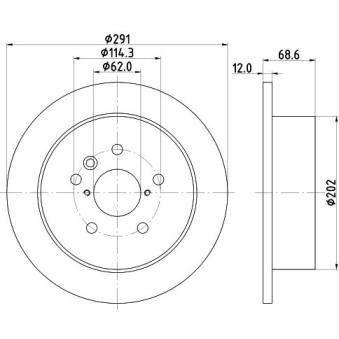 Jeu de 2 disques de frein arrière MINTEX OEM 4243128120 Jeu de 2 disques de frein arrière MINTEX OEM 4243128120