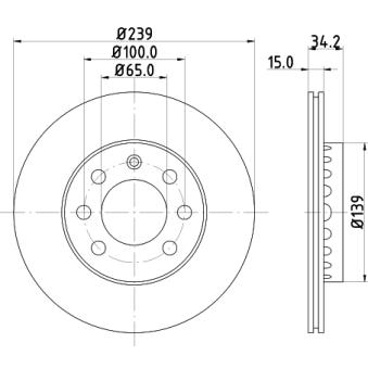 Jeu de 2 disques de frein avant MINTEX OEM JZW615301C