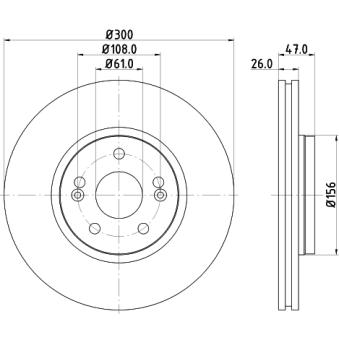 Jeu de 2 disques de frein avant MINTEX OEM 8200007122 Jeu de 2 disques de frein avant MINTEX OEM 8200007122