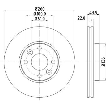 Jeu de 2 disques de frein avant MINTEX OEM 402068466R