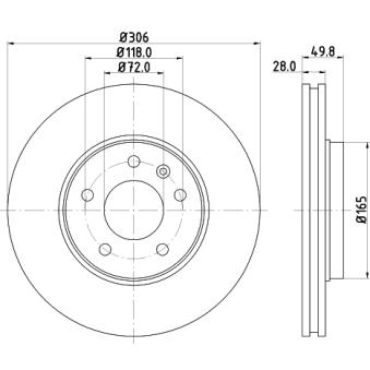 Jeu de 2 disques de frein avant MINTEX OEM 91159915