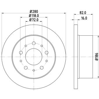 Jeu de 2 disques de frein arrière MINTEX OEM 4249L0